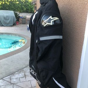 Motorcycle jacket , black and white , size XL  used for a year
